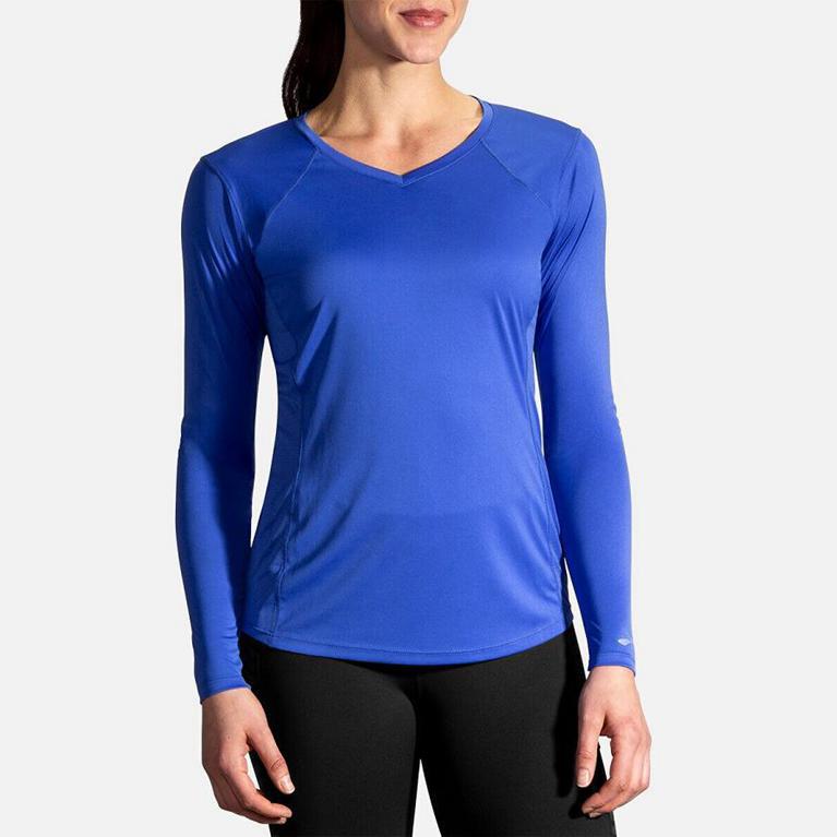 Brooks Stealth Women's Long Sleeve Running Shirt - Blue (51623-CJAX)